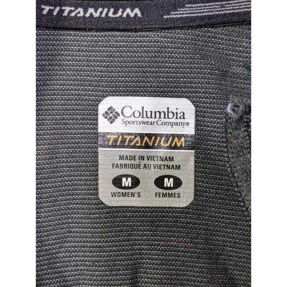 Columbia Titanium Pullover Womens Medium 1/4 Zip Mock Neck Lightweight Black - Picture 9 of 12